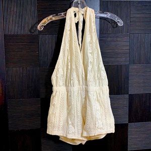 Self Short Cream Romper